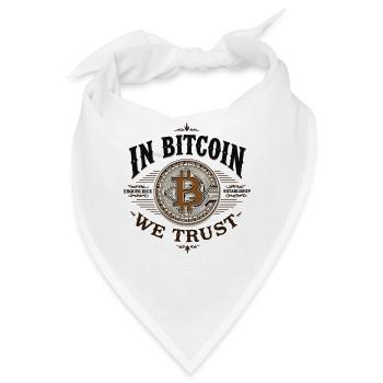 In Bitcoin We Trust – Krypto Vintage Btc - Bandana - Weiß - Vorne