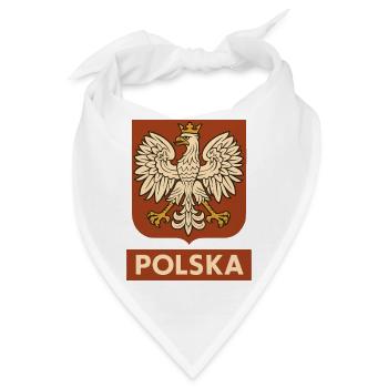 Polnischer weißer Adler Vintage Heraldisches Emblem - Bandana - Weiß - Vorne