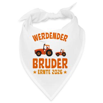 Werdender BRUDER Ernte 2026 Traktor - Bandana - Weiß - Vorne