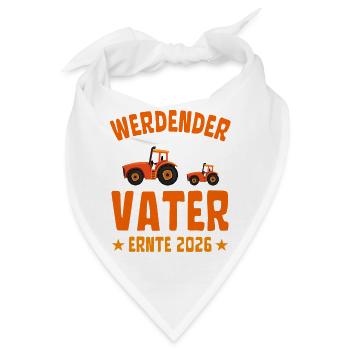 Werdender VATER Ernte 2026 Traktor - Bandana - Weiß - Vorne