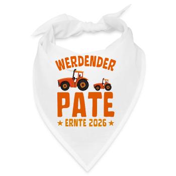 Werdender Pate Ernte 2026 - Bandana - Weiß - Vorne