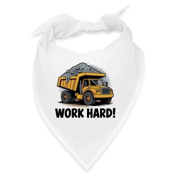 Muldenkipper-Ladung harter Arbeit - Bandana - Weiß - Vorne