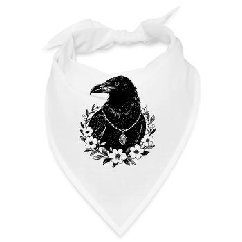 Mystischer Rabe - Bandana - Weiß - Vorne