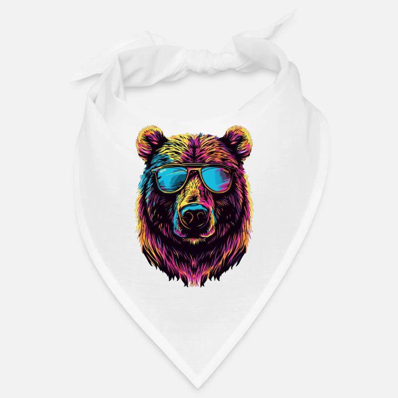 Retro Outdoor Wilderness Bear Trees Bandana