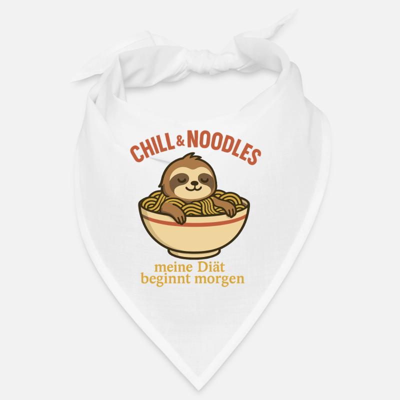 Chill Noodles Sloth Design Bandana