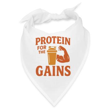 Protein für Muskelaufbau Kraft - Bandana - Weiß - Vorne