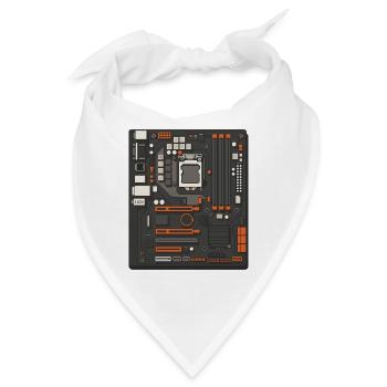 Motherboard Geek Humor für Tech-Liebhaber - Bandana - Weiß - Vorne
