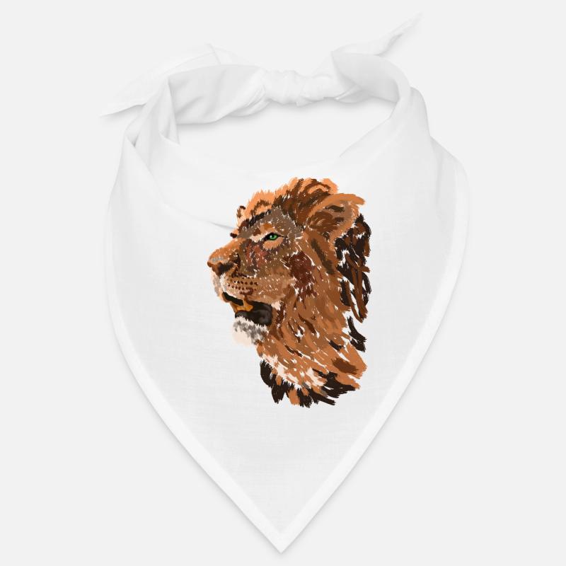 Löwenkopf im Pinselstil Bandana