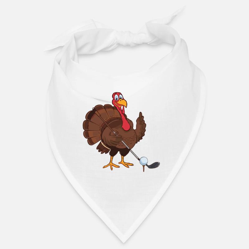 Drôle de dinde jouant au golf Bandana