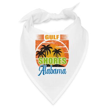 Alabama Gulf Shores Beach Familienurlaub - Bandana - Weiß - Vorne