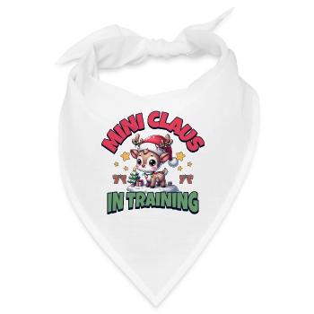 Winterliches Rentier Geschenk für Familie - Bandana - Weiß - Vorne