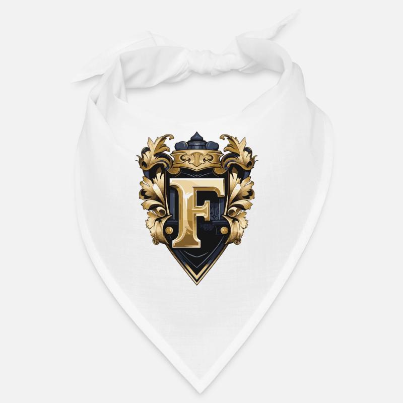 F Letter Name Crown Bandana