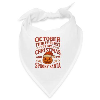 Halloween - Kürbis - 31. Oktober - Bandana - Weiß - Vorne