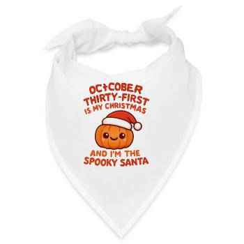 Halloween - Kürbis - 31. Oktober - Bandana - Weiß - Vorne