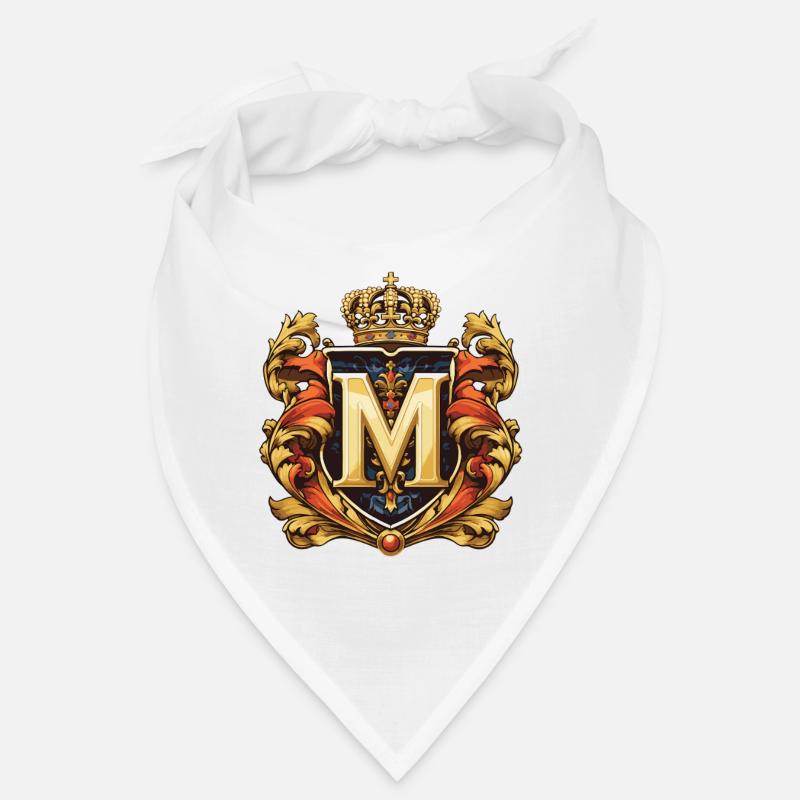 M Letter Name Crown Bandana