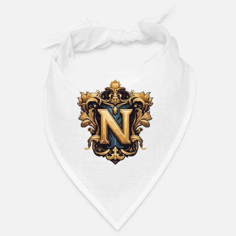 N Letter Name Crown Bandana