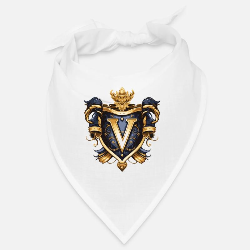 V Buchstabe Name Krone Bandana