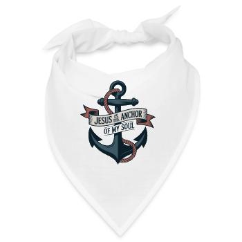 Jesus Is My Anchor - Bandana - Weiß - Vorne