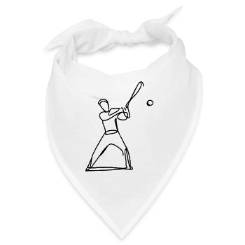 Baseballspieler Zeichnung - Bandana - Weiß - Vorne