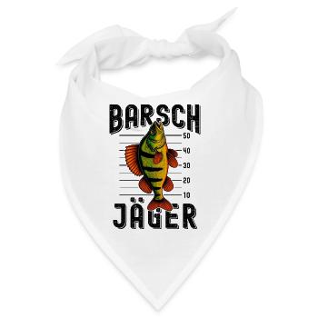 Barsch Jäger Barschangler Barsch Barsche angeln - Bandana - Weiß - Vorne