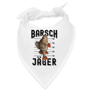 Barsch Jäger Raubfischangeln Barsche angeln - Bandana - Weiß - Vorne