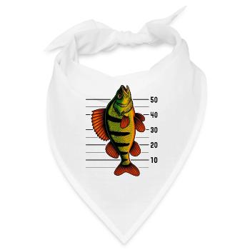 Barsch Flussbarsch Barschangeln Barsche Barsch - Bandana - Weiß - Vorne