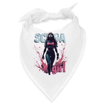 Scuba Girl Taucherin Design - Bandana - Weiß - Vorne