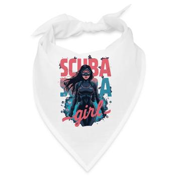 Scuba Girl Taucherin Design - Bandana - Weiß - Vorne