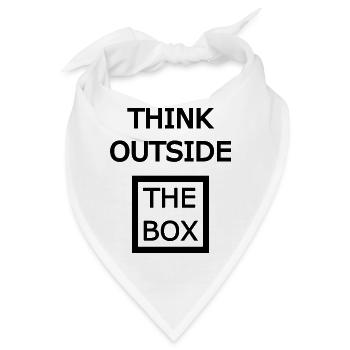 Think Outside The Box - Bandana - Weiß - Vorne
