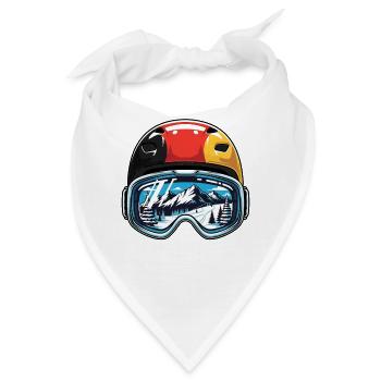 Skihelm Deutschland Flagge - Bandana - Weiß - Vorne