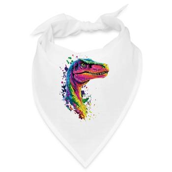 Raptor Velociraptor Dinosaurier Dino Raptoren - Bandana - Weiß - Vorne