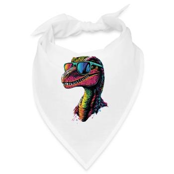 Raptor Velociraptor Dinosaurier Dino Raptoren - Bandana - Weiß - Vorne