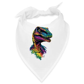 Raptor Velociraptor Dinosaurier Dino Raptoren - Bandana - Weiß - Vorne