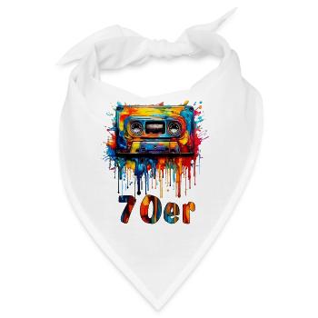 MUSIKKASETTE 70er - Bandana - Weiß - Vorne