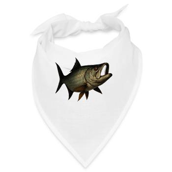 Majestätischer Tarpon Fischmotiv - Bandana - Weiß - Vorne