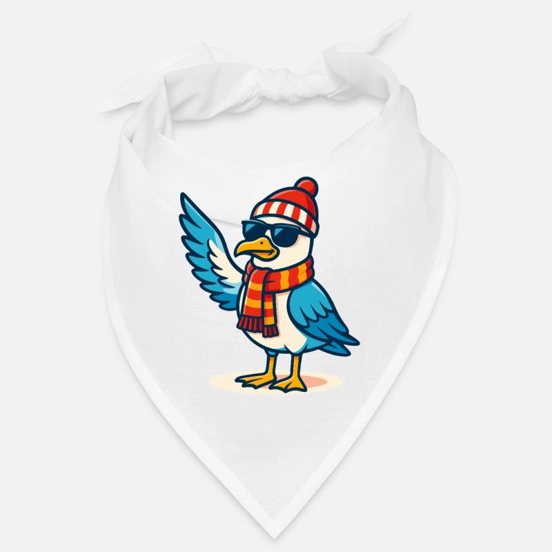 Cool seagull with sunglasses & cap Bandana