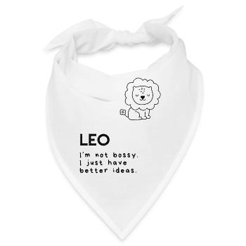Lustiger Leo Cartoon – Drama Deluxe - Bandana - Weiß - Vorne