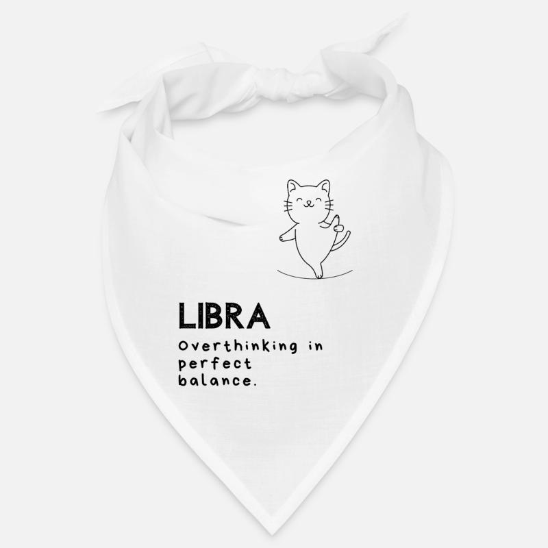 Funny Libra Cartoon – Balanced Overthinker Bandana