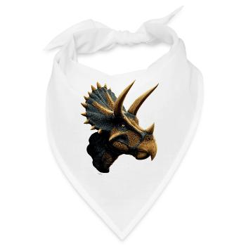 Triceratops Dinosaurier Dinos Triceratops Dino - Bandana - Weiß - Vorne