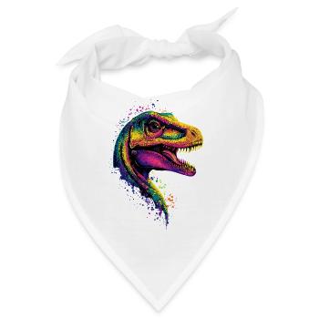 Raptor Velociraptor Dinosaurier Dino Raptoren - Bandana - Weiß - Vorne
