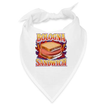 Bologna-Sandwich Lieblingsessen Seltsames Bologna  - Bandana - Weiß - Vorne