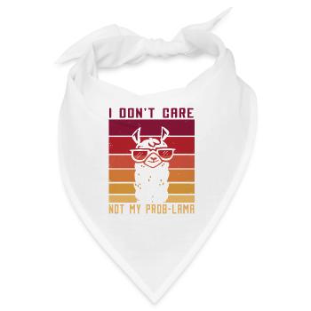 Ist mir egal - Nicht mein ProbLama - Lustiges Lama - Bandana - Weiß - Vorne