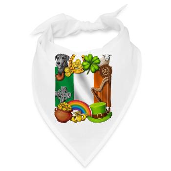 Irisches Erbe - Bandana - Weiß - Vorne