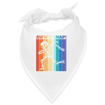 Armbruch Halloween Skelett Knochen Knochenbruch - Bandana - Weiß - Vorne