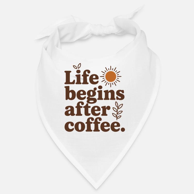 Life Begins After Coffee Coffee Drinker Cafe Coffee Bandana