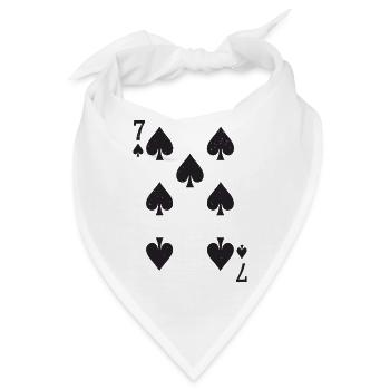 Sieben Spades Hearts Muster Pik - Bandana - Weiß - Vorne