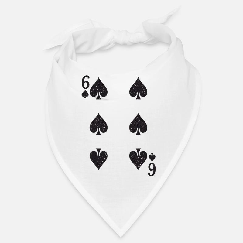 Six Spades Nine Spades Pattern Bandana