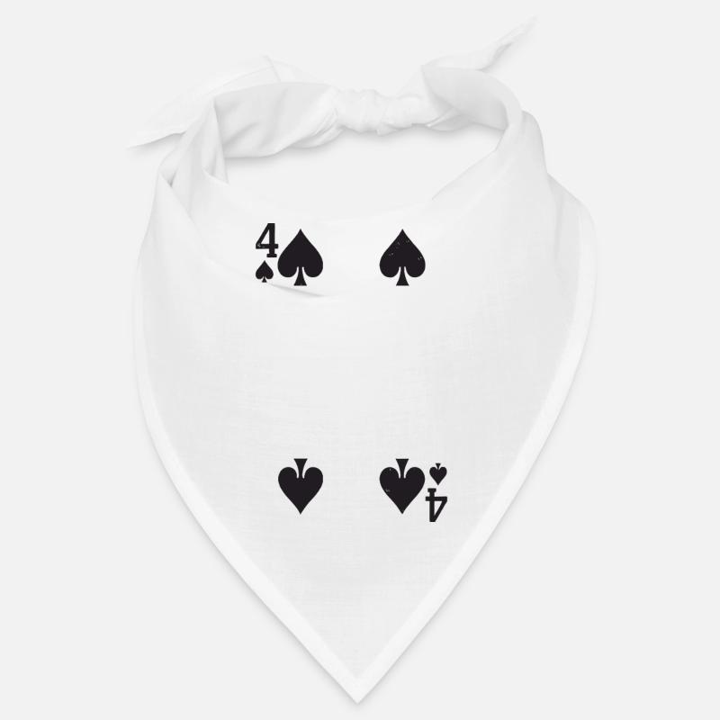 Four Spades Silhouette Pattern Bandana