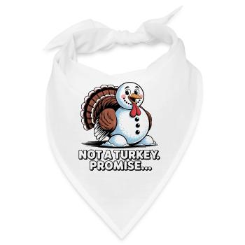Weihnachtliches Kein Truthahn for dinner - Bandana - Weiß - Vorne