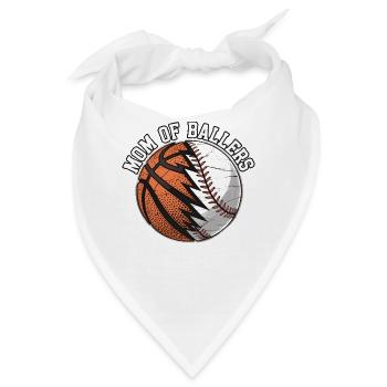 Mom of Ballers – Sportmama Design - Bandana - Weiß - Vorne